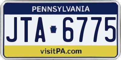 PA license plate JTA6775