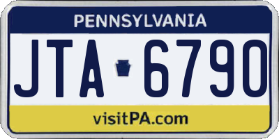 PA license plate JTA6790