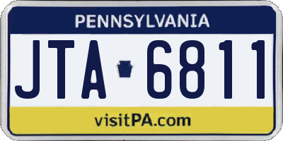 PA license plate JTA6811