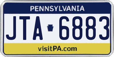 PA license plate JTA6883