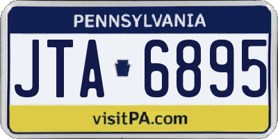 PA license plate JTA6895