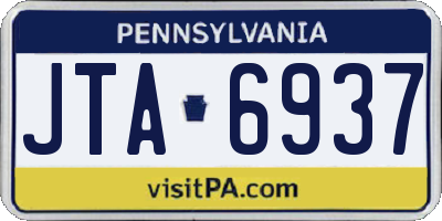 PA license plate JTA6937