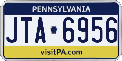 PA license plate JTA6956