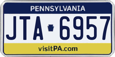 PA license plate JTA6957