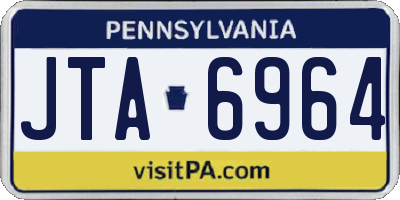 PA license plate JTA6964