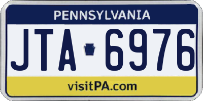 PA license plate JTA6976