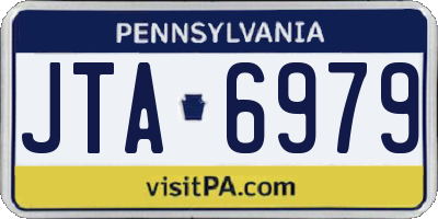 PA license plate JTA6979