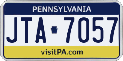 PA license plate JTA7057