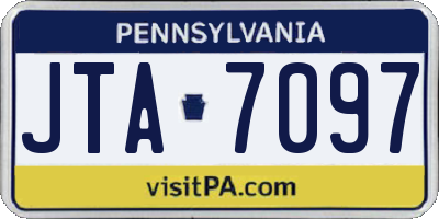 PA license plate JTA7097