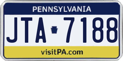 PA license plate JTA7188
