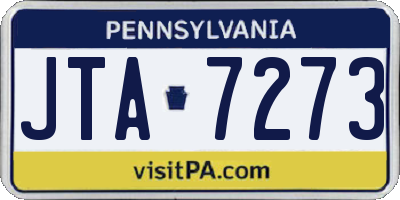 PA license plate JTA7273