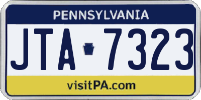 PA license plate JTA7323