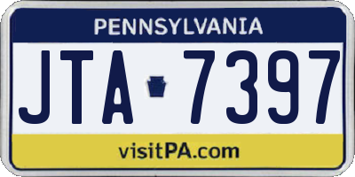PA license plate JTA7397