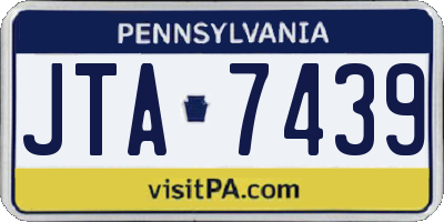 PA license plate JTA7439