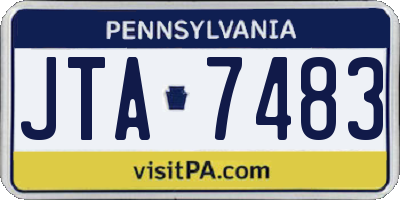 PA license plate JTA7483