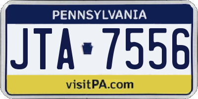 PA license plate JTA7556