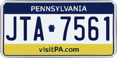 PA license plate JTA7561