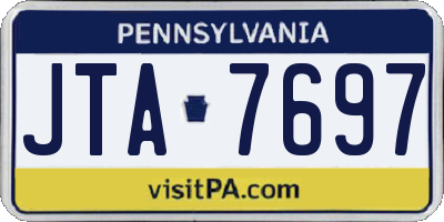 PA license plate JTA7697