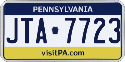 PA license plate JTA7723