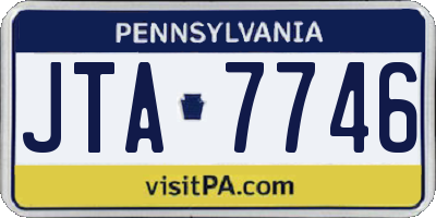 PA license plate JTA7746