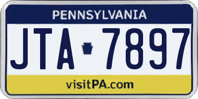 PA license plate JTA7897
