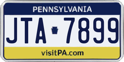 PA license plate JTA7899