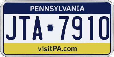 PA license plate JTA7910