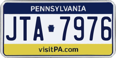 PA license plate JTA7976