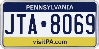PA license plate JTA8069