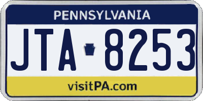 PA license plate JTA8253