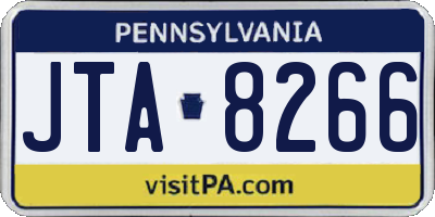 PA license plate JTA8266
