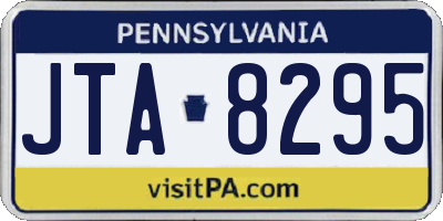 PA license plate JTA8295