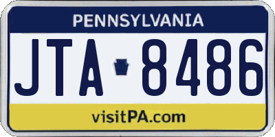 PA license plate JTA8486