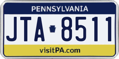 PA license plate JTA8511