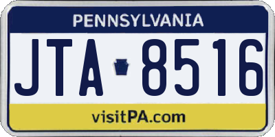 PA license plate JTA8516