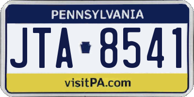 PA license plate JTA8541