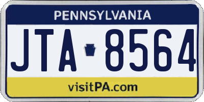 PA license plate JTA8564