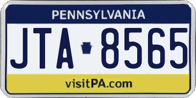 PA license plate JTA8565