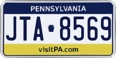 PA license plate JTA8569