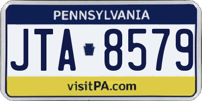 PA license plate JTA8579
