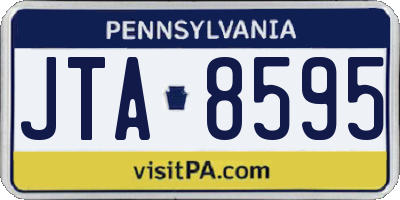 PA license plate JTA8595