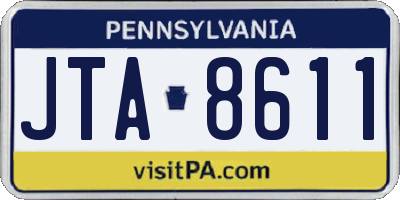 PA license plate JTA8611