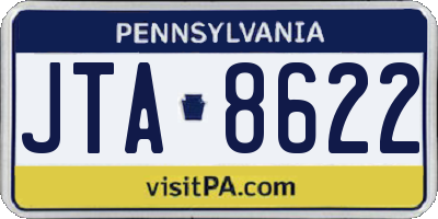 PA license plate JTA8622
