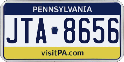 PA license plate JTA8656