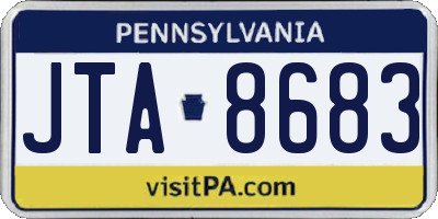 PA license plate JTA8683
