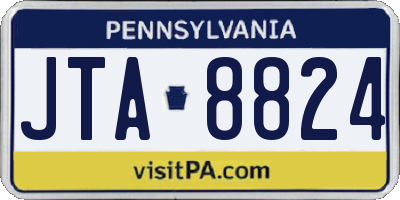PA license plate JTA8824