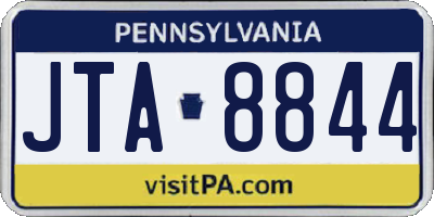 PA license plate JTA8844