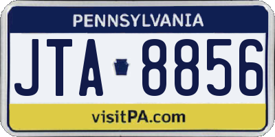 PA license plate JTA8856
