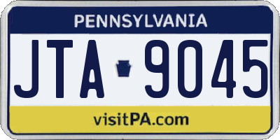 PA license plate JTA9045