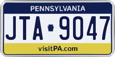PA license plate JTA9047